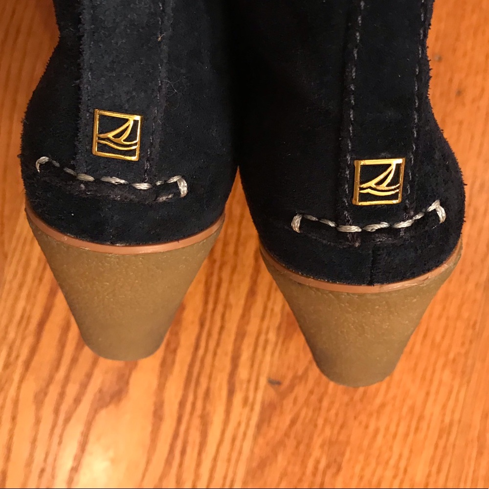 Sperry Suede Wedge, Navy - Picture 4 of 5